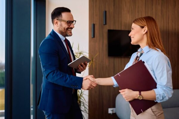 Business people shaking hands