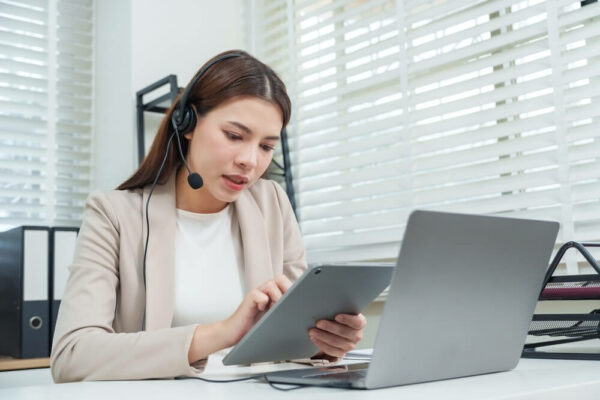 Woman on her laptop