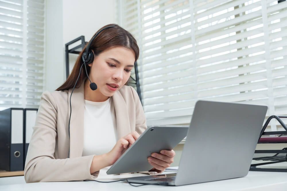 Woman on her laptop